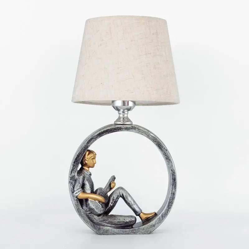 Nordic Art Bedroom Bedside Table Lamp Cloth Lampshade Girl Boy Night Lights LED Desk Lamps for Study Office Birthday Gift E27