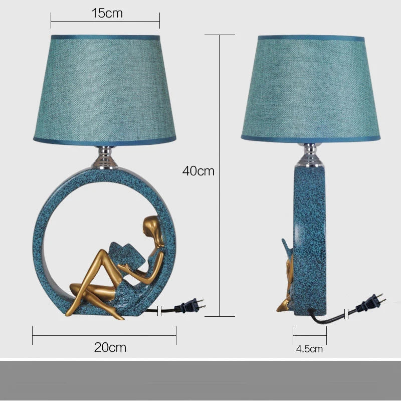 Nordic Art Bedroom Bedside Table Lamp Cloth Lampshade Girl Boy Night Lights LED Desk Lamps for Study Office Birthday Gift E27