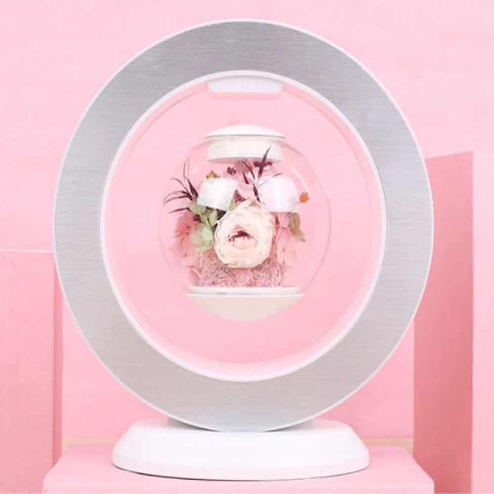 Magnetic Levitation Immortal Flower Decoration Creatives Lamp Floating Table LED Night Light for Home Decor Gift Desk Lamp