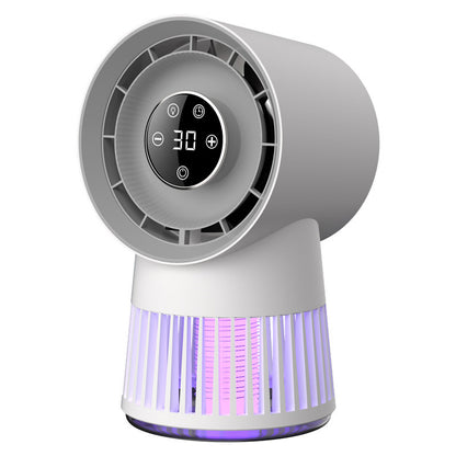 Creative 2-In-1 Mosquito Killing Mini Desk Fan Electric Mosquito Killer USB Rechargeable Fan Night Lamp Home and Outdoor Supplies