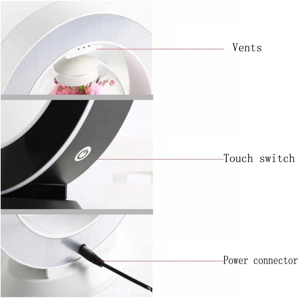 Magnetic Levitation Immortal Flower Decoration Creatives Lamp Floating Table LED Night Light for Home Decor Gift Desk Lamp